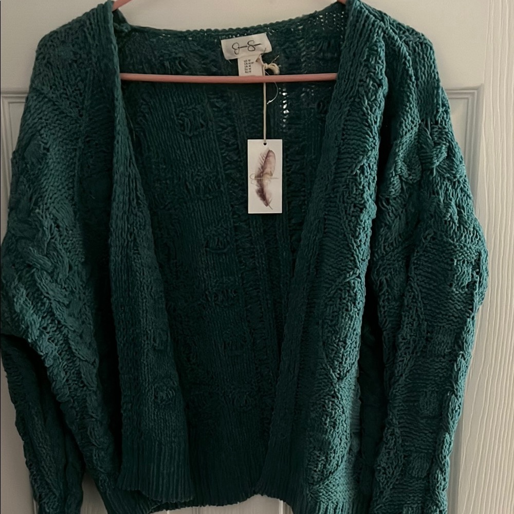 2/$20 Jessica Simpson Green Cable Knit Cardigan Sweater